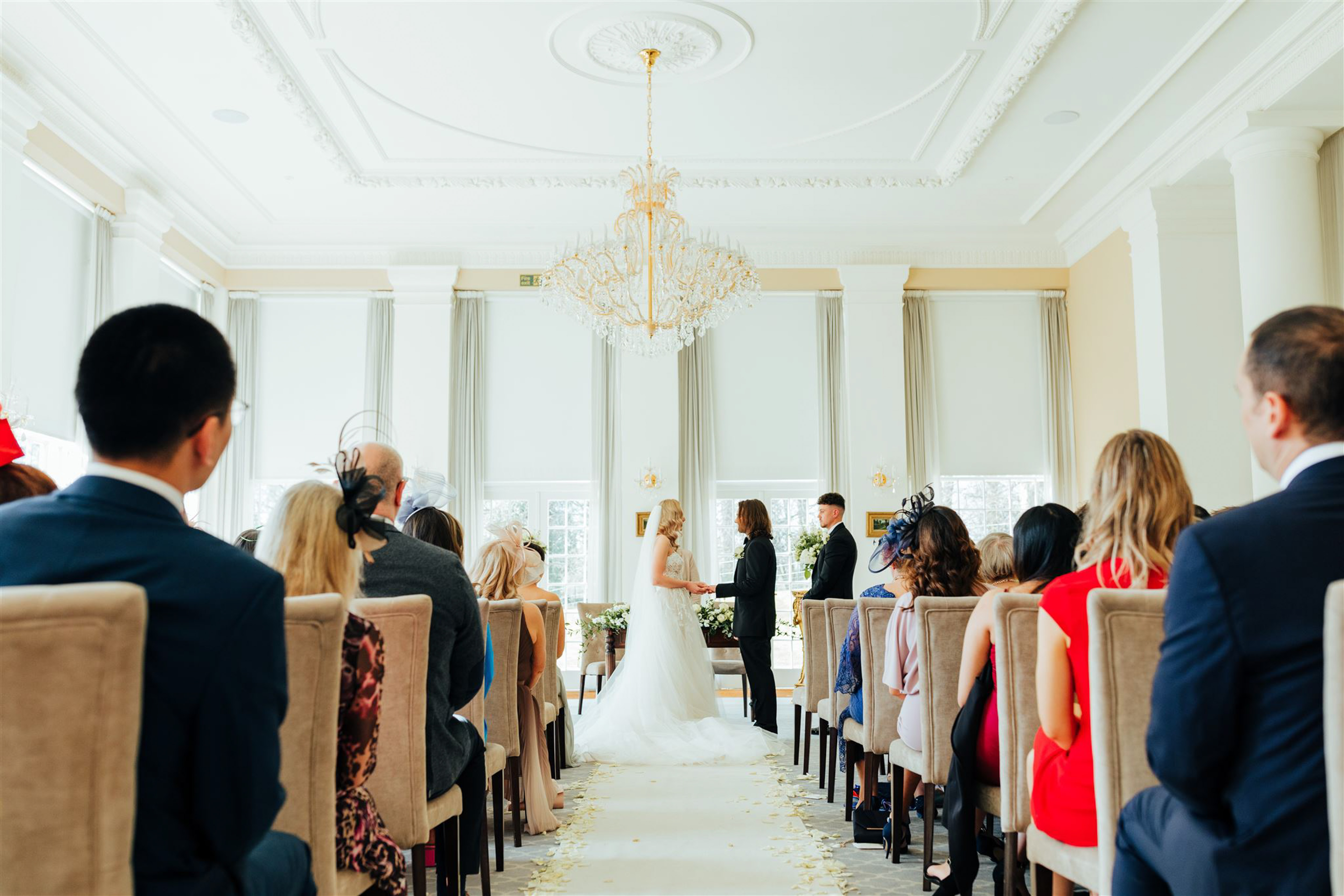 Orangery Wedding Ceremony at Rushton Hall. Documentary UK Wedding Photographer -  Aimee Joy Photography