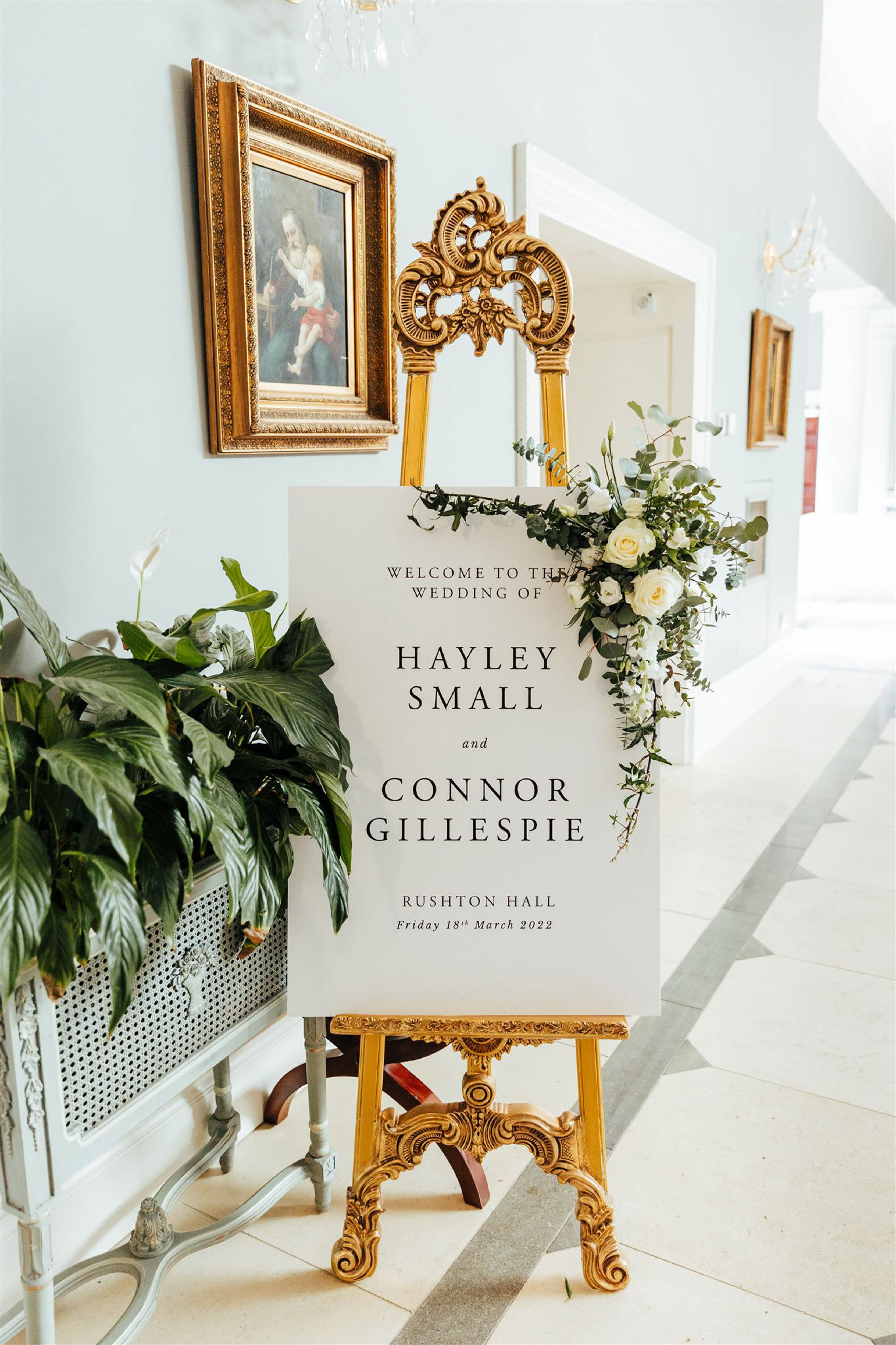 Rushton Hall Orangery Ceremony Set Up. Documentary UK Wedding Photographer. Aimee Joy Photography.