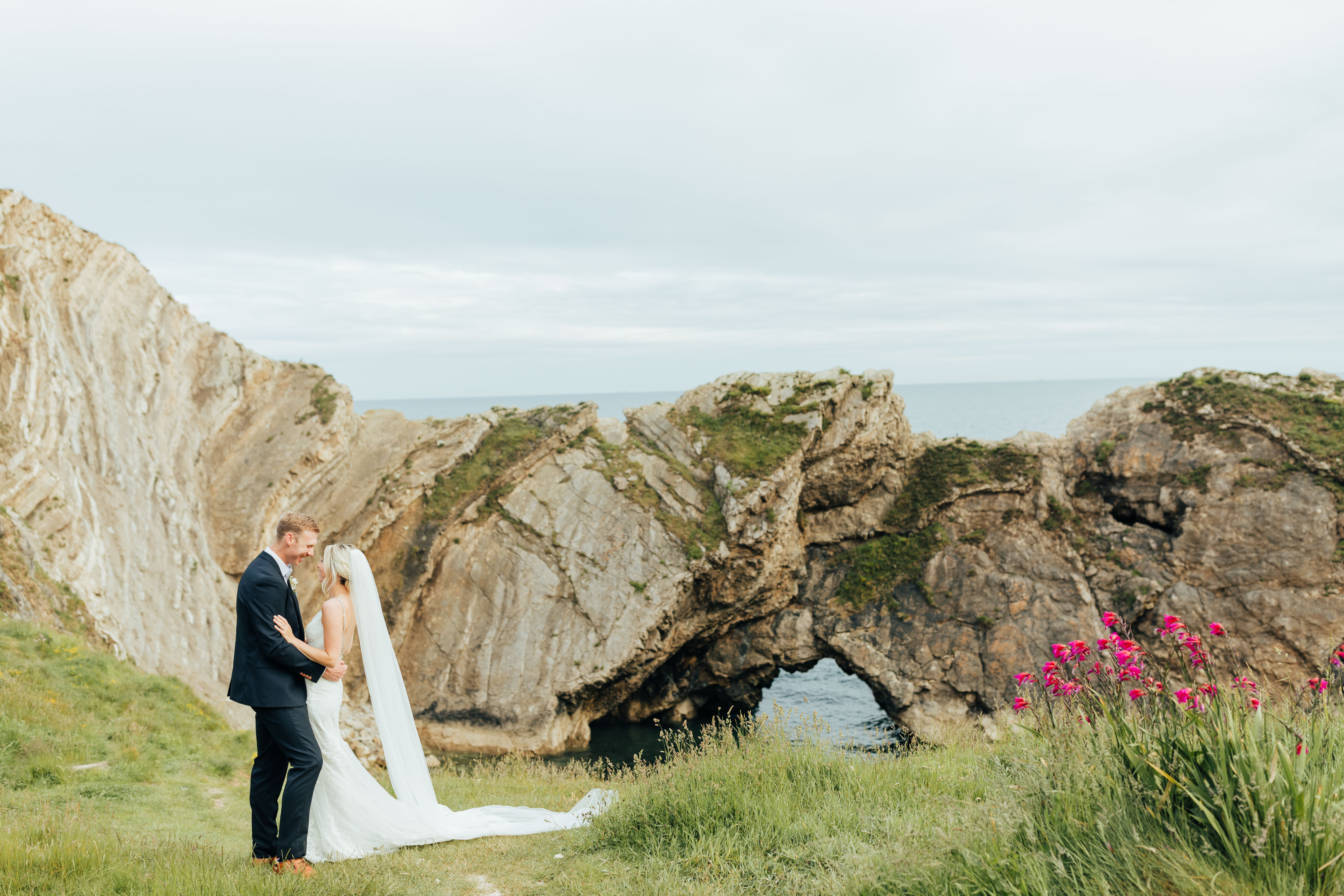 Timeless wedding photos at Lulworth Cove, Lulworth Castle Wedding Photographer, Dorset